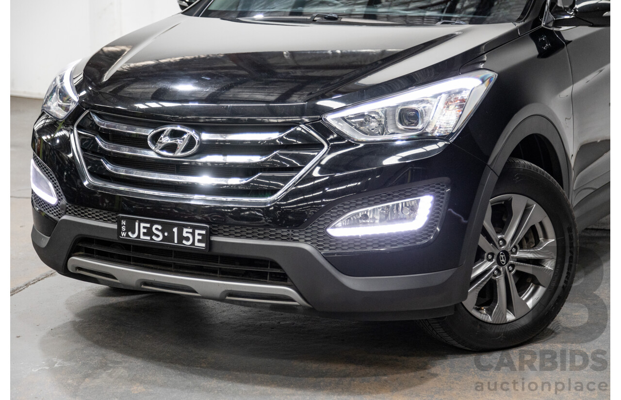 3/2016 Hyundai Santa Fe Active CRDi (4x4) DM SERIES II (DM3) 4d Wagon Phantom Black Turbo Diesel 2.2L - 7 Seater