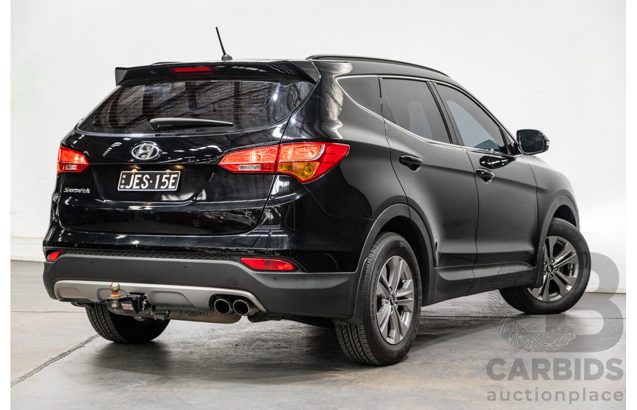 3/2016 Hyundai Santa Fe Active CRDi (4x4) DM SERIES II (DM3) 4d Wagon Phantom Black Turbo Diesel 2.2L - 7 Seater