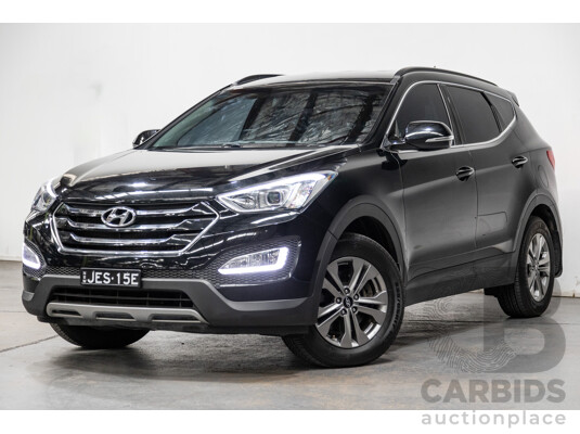 3/2016 Hyundai Santa Fe Active CRDi (4x4) DM SERIES II (DM3) 4d Wagon Phantom Black Turbo Diesel 2.2L - 7 Seater