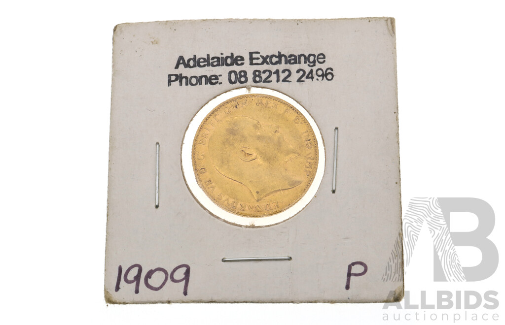 Australian 1909 Perth Edward VII Half Sovereign