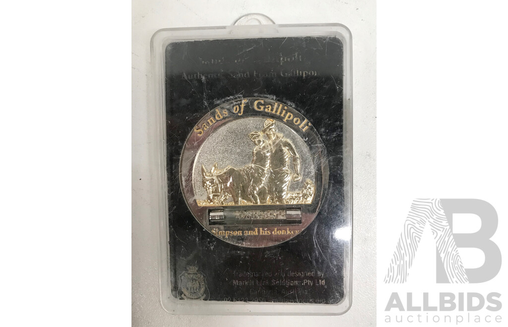 2007 Sands of Gallipoli Medallion - Simpson and His Donkey