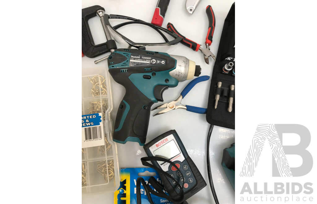 Makita Cordless Impact Driver, Radio, Charger, Hand Tools, Bit/Nails Sets and More