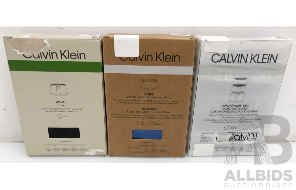 Calvin Klein Men's Underwear (3 Pack) - Lot of 3