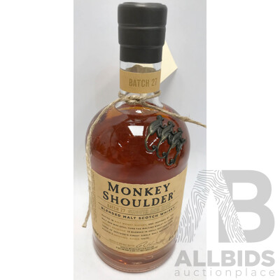 700ml Bottle of Monkey Shoulder Blended Malt Scotch Whisky