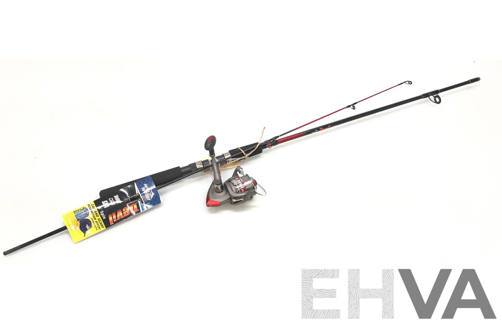 Jarvis Walker 183cm Fishing Rod with Devil 250 Spin Reel - New