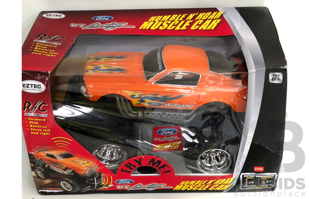 EZTEC Rumble N Roar Radio Control Mustang Muscle Car - New