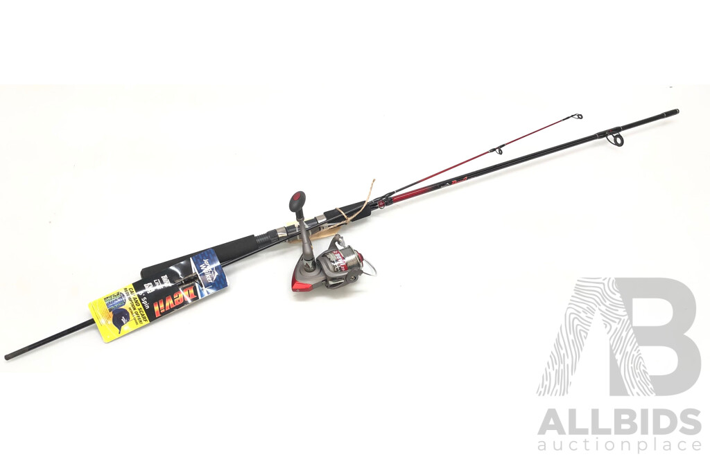 Jarvis Walker 183cm Fishing Rod with Devil 250 Spin Reel - New