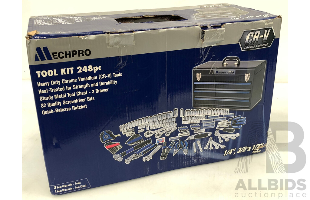 Mechpro 248 Piece Imperial Tool Kit - New