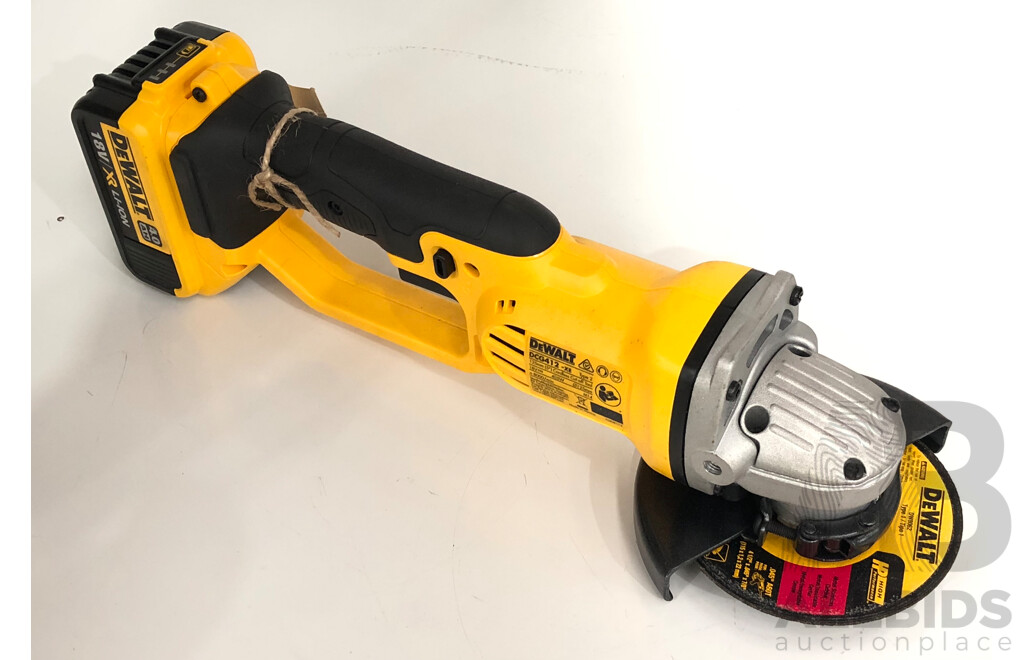 DeWalt 18 Volt Lithium Ion Cordless Angle Grinder