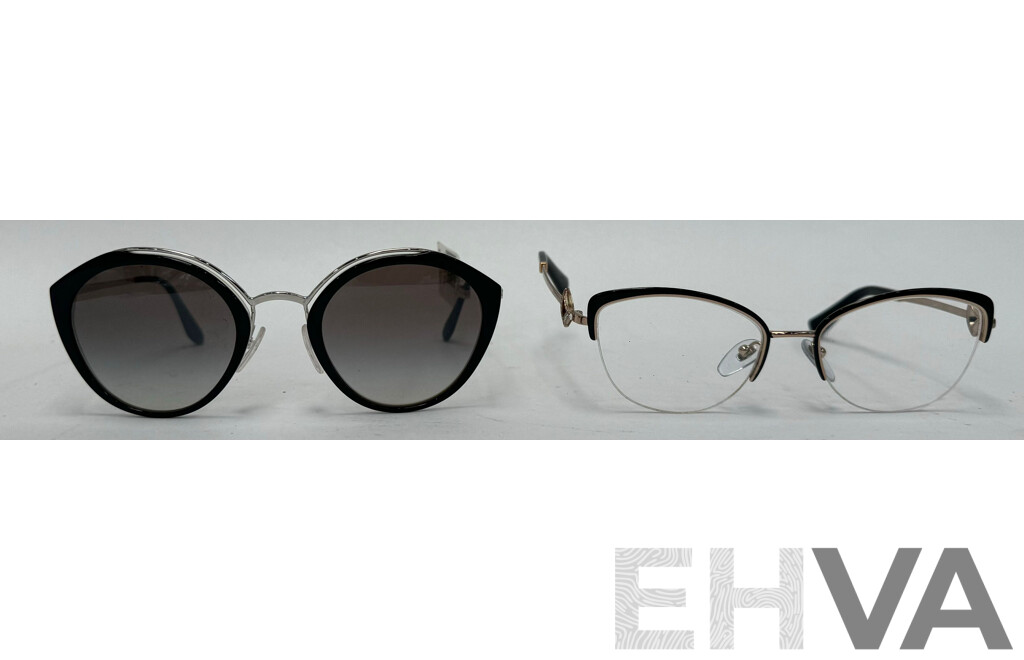 Prada Sunglasses & Bulgari Glasses