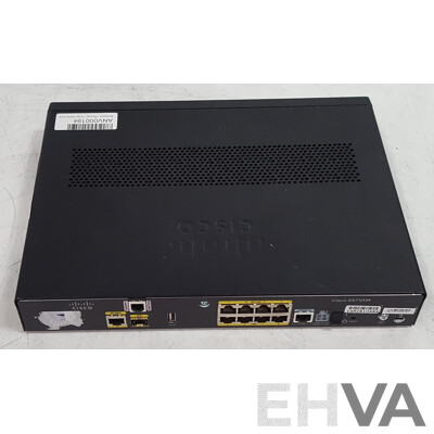 Cisco (C897VA-K9) 890 Series Router W/ Cables, Power Adapter, AudioCodes (GGWV00637) MP-204R Telephone Adapter