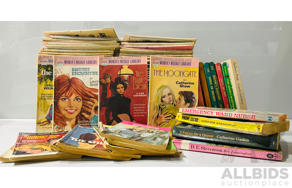 Large Collection of Vintage Woman’s Weekly Library Fiction and More