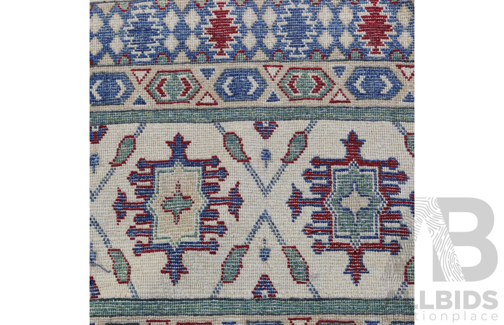 Large Hand Knotted Persian Wool Main Carpet with Bright Bold Colours