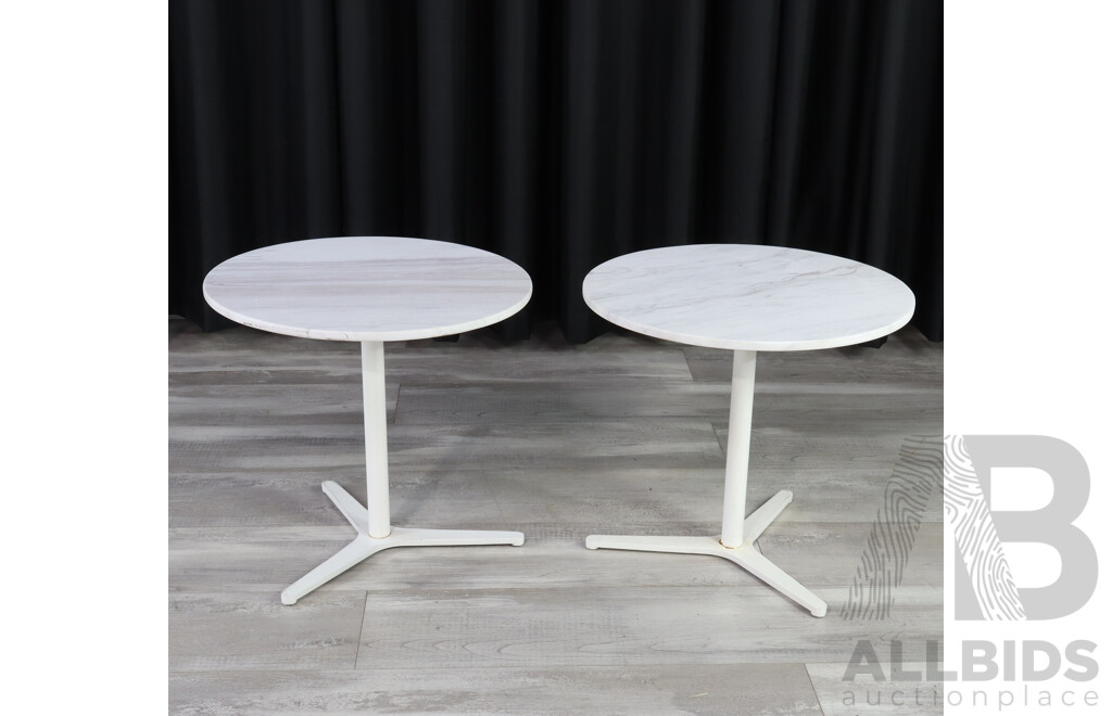 Pair of Marble Top Side Tables