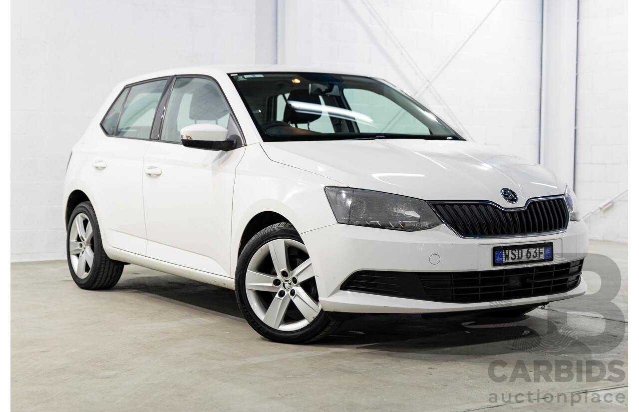 5/2015 Skoda Fabia 66 TSI NJ 5d Hatchback Moon White Metallic Turbo 1.2L