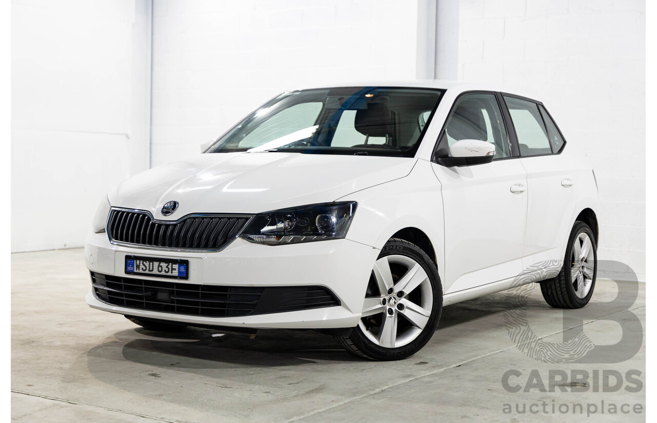 5/2015 Skoda Fabia 66 TSI NJ 5d Hatchback Moon White Metallic Turbo 1.2L