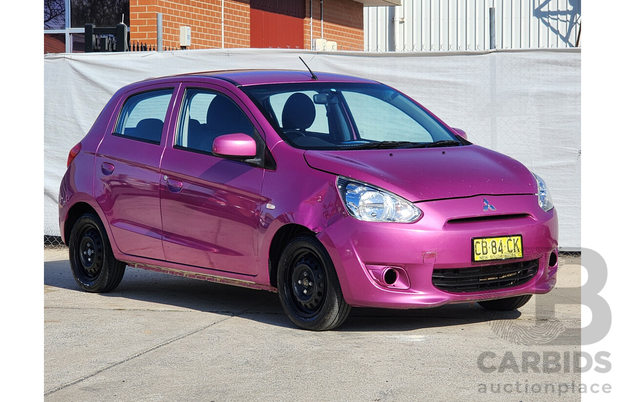 3/2014 Mitsubishi Mirage ES LA 5d Hatchback Purple 1.2L