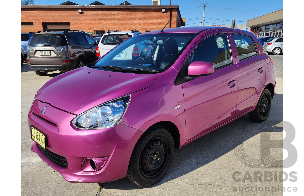 3/2014 Mitsubishi Mirage ES LA 5d Hatchback Purple 1.2L