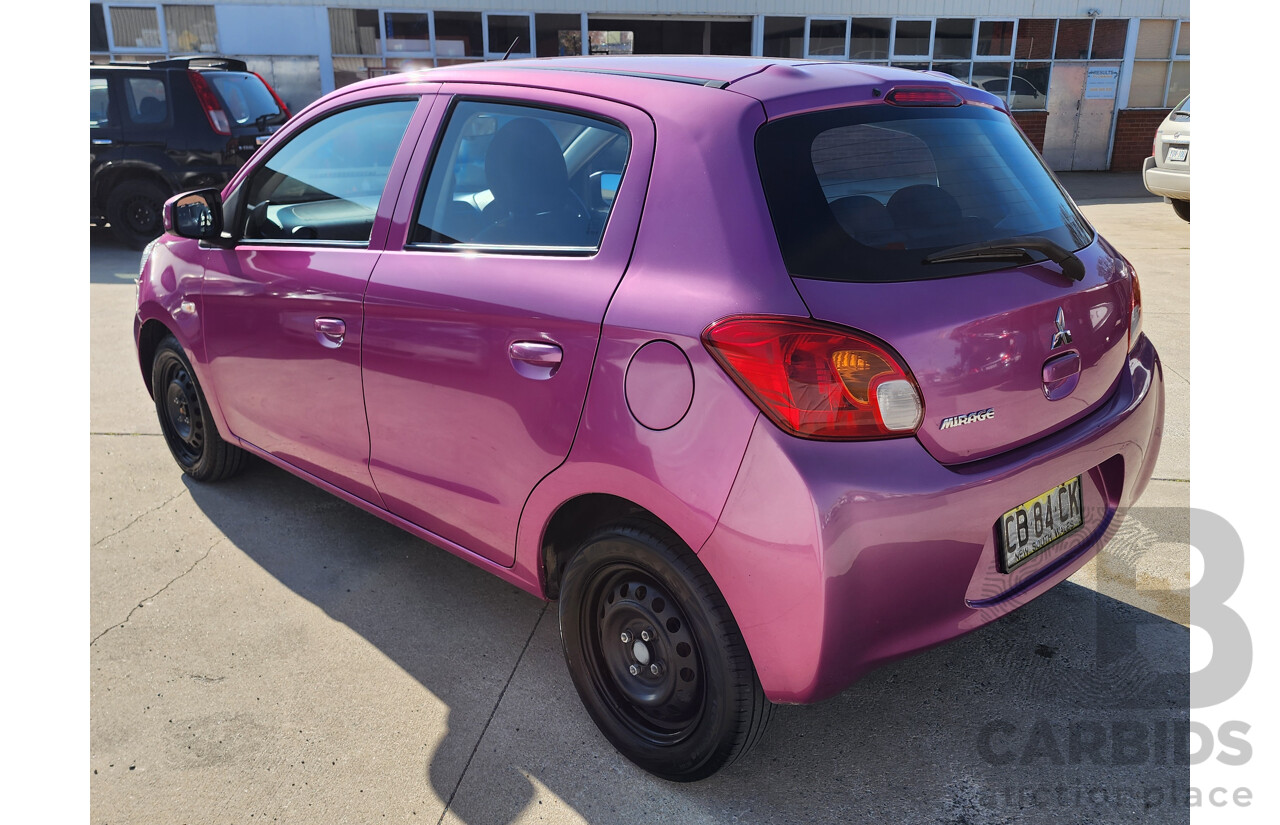 3/2014 Mitsubishi Mirage ES LA 5d Hatchback Purple 1.2L