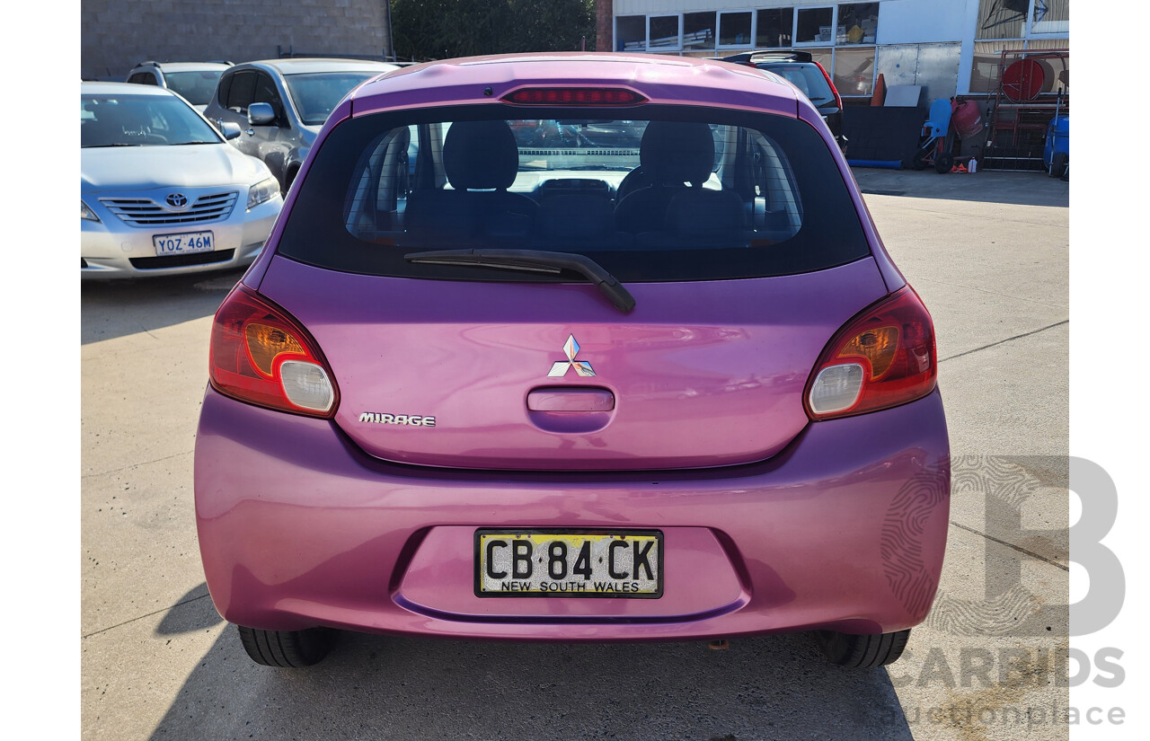 3/2014 Mitsubishi Mirage ES LA 5d Hatchback Purple 1.2L