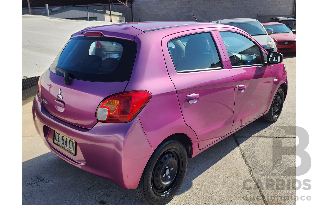 3/2014 Mitsubishi Mirage ES LA 5d Hatchback Purple 1.2L