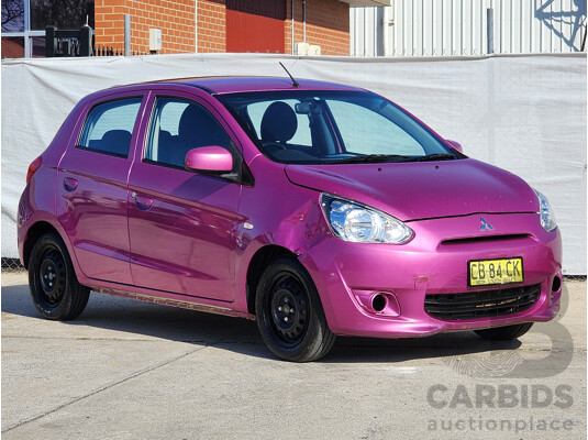 3/2014 Mitsubishi Mirage ES LA 5d Hatchback Purple 1.2L