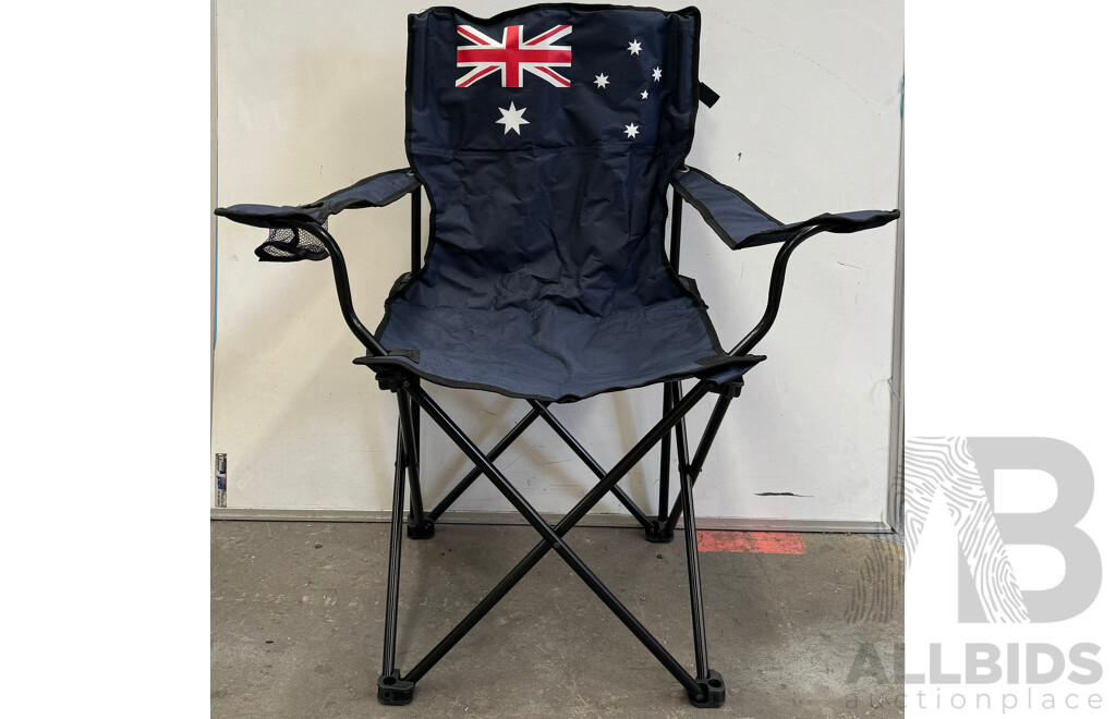 Blue Australian Folding Camp Chair