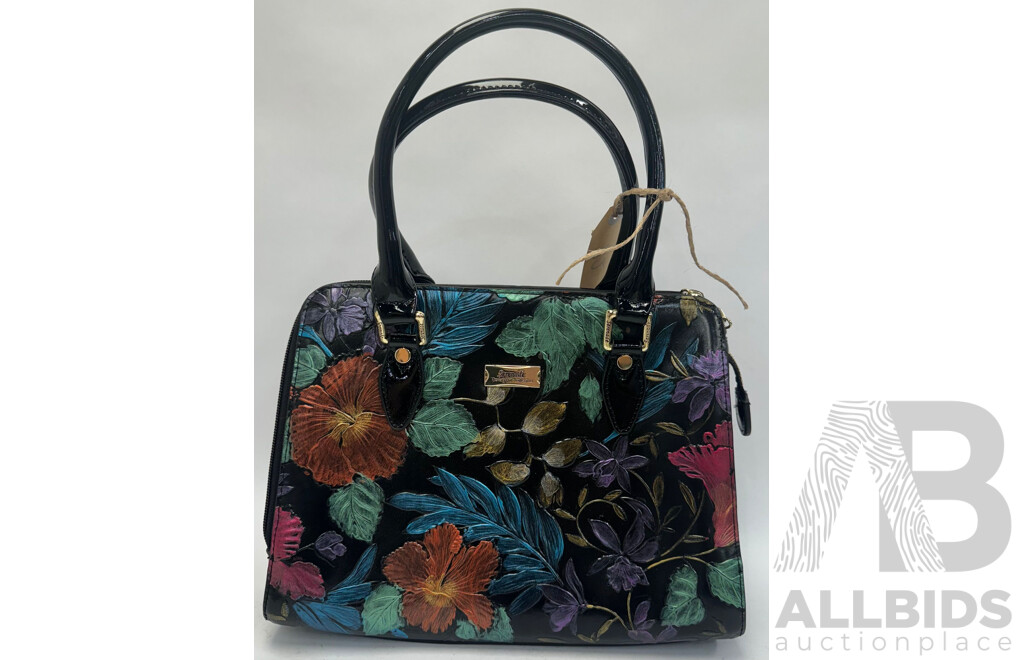 Serenade Black Floral Handbag