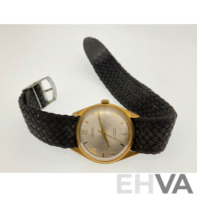 Men's Vintage Swiss Daros Seventeen Jewels Gold Tone Wrist Watch, Swiss Made