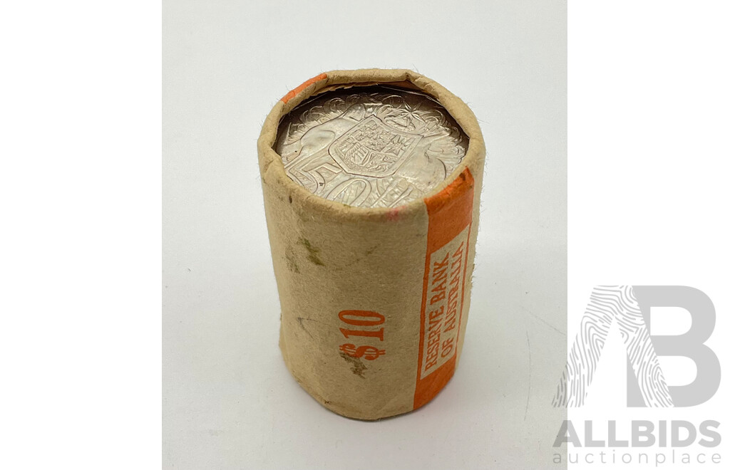 Australian RBA 1975 Fifty Cent Coin Roll