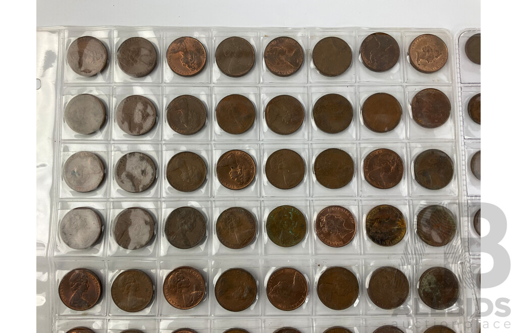 Collection of Australian One and Two Cent Coins, Examples From 1966 to 1989