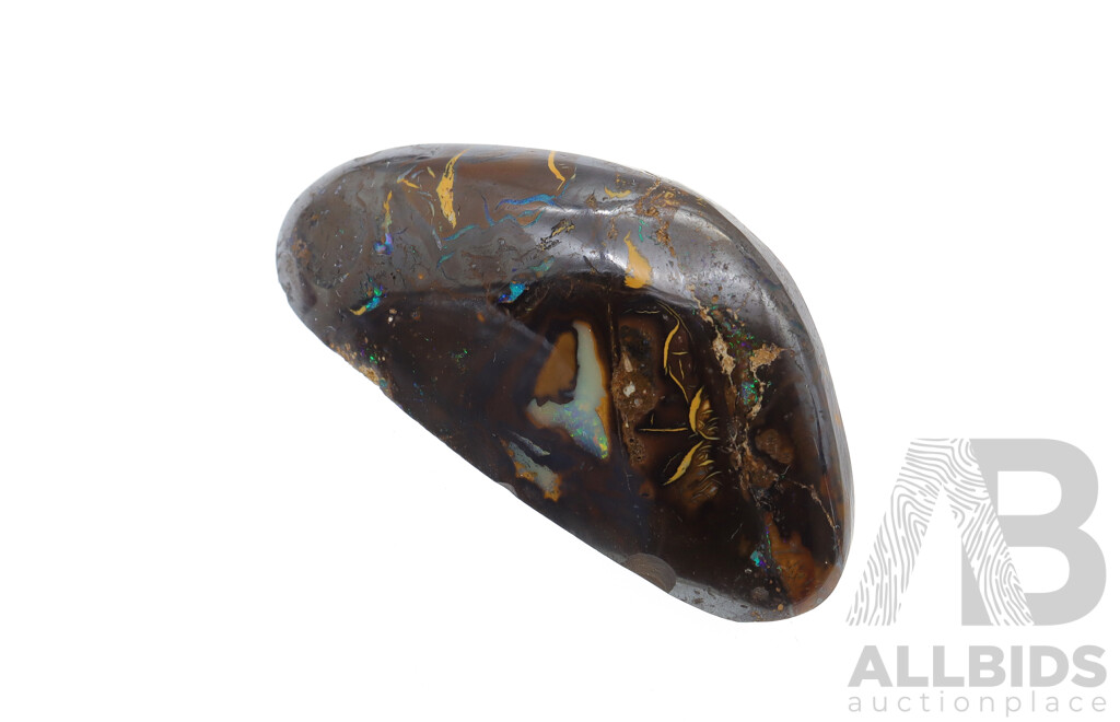 Queensland Boulder Opal (4) & Yowah Opal (1) Polished Solid Gemstones, 446.10ct