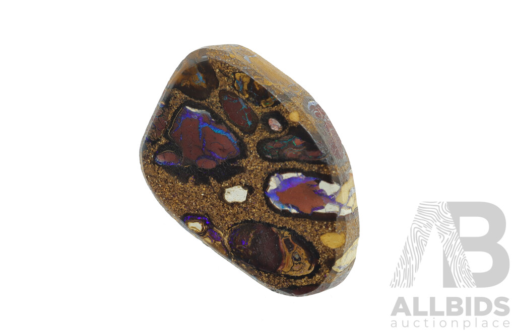 Queensland Boulder Opal (4) & Yowah Opal (1) Polished Solid Gemstones, 446.10ct