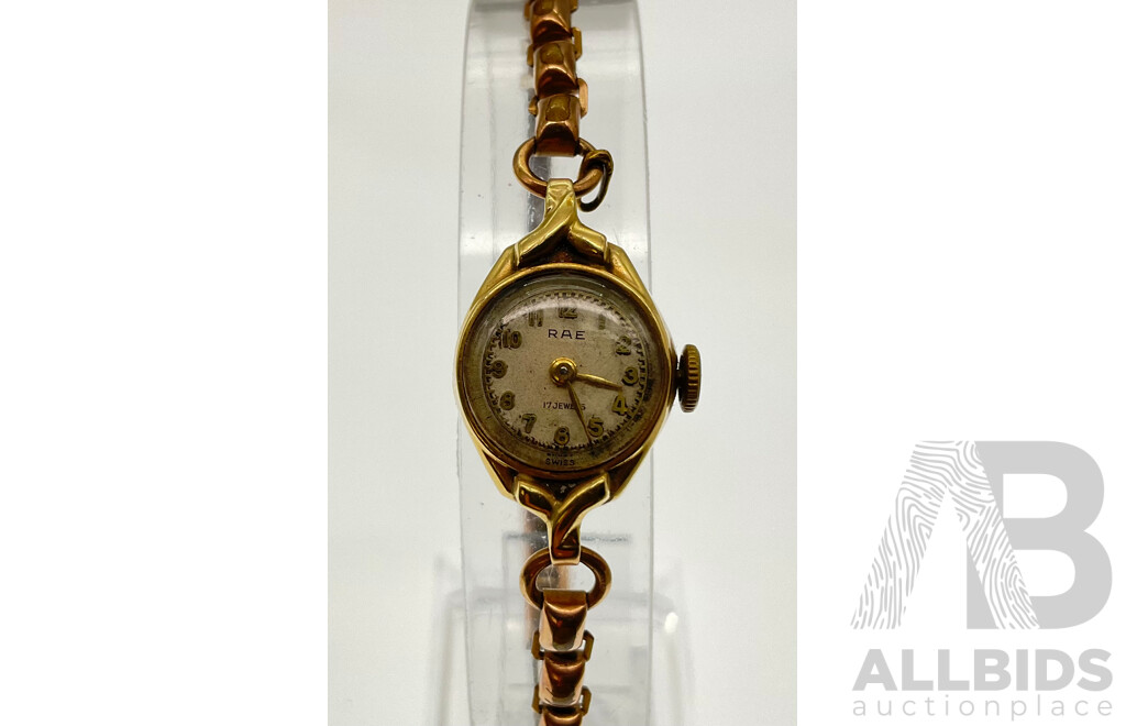 Women's Vintage Rae Seventeen Jewels Dress Watch with 14ct Gold Case, Swiss Made