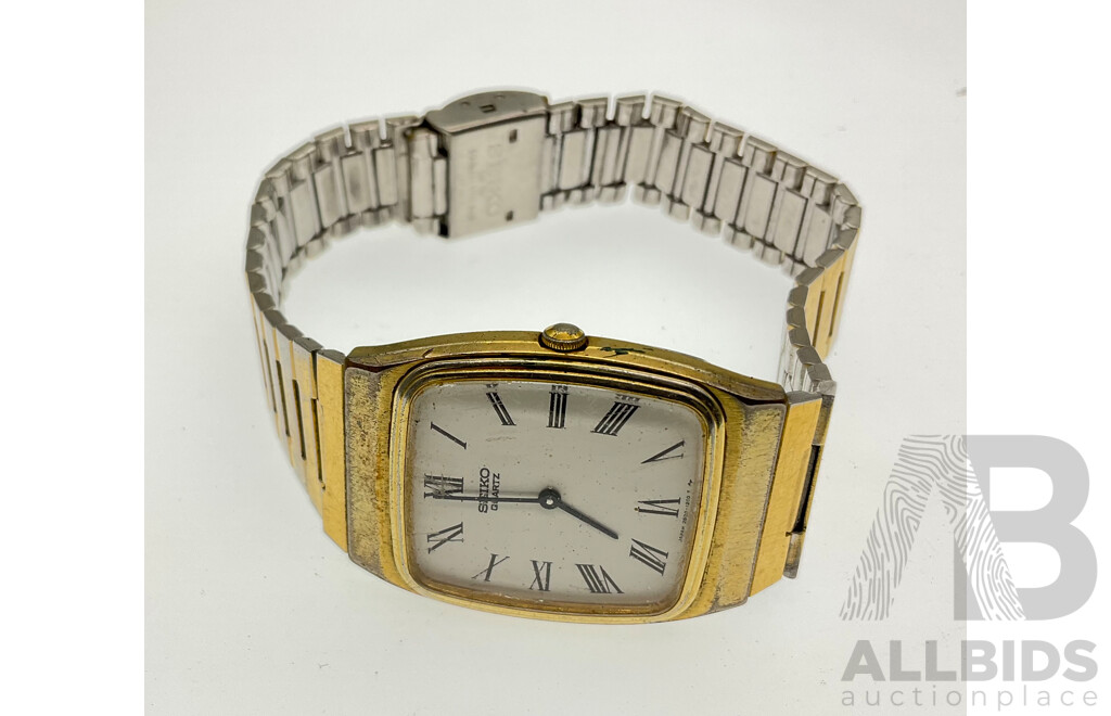 Men's Vintage Cyprus and Seiko Gold Tone Wrist Watches