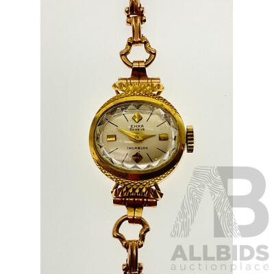 Women's Vintage Emka Geneve Dress Watch with 18ct Gold Case, Swiss Made