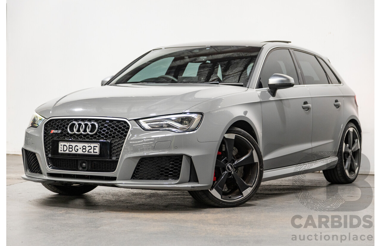 10/2015 Audi RS3 Sportback Quattro 8V 5d Hatchback Nardo Grey 2.5L Turbo