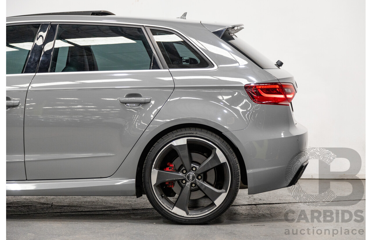 10/2015 Audi RS3 Sportback Quattro 8V 5d Hatchback Nardo Grey 2.5L Turbo