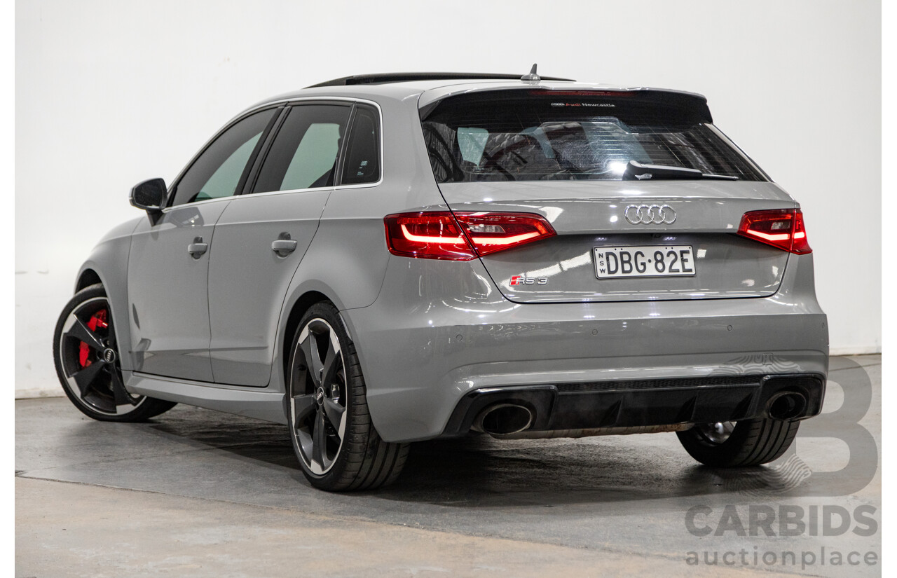 10/2015 Audi RS3 Sportback Quattro 8V 5d Hatchback Nardo Grey 2.5L Turbo