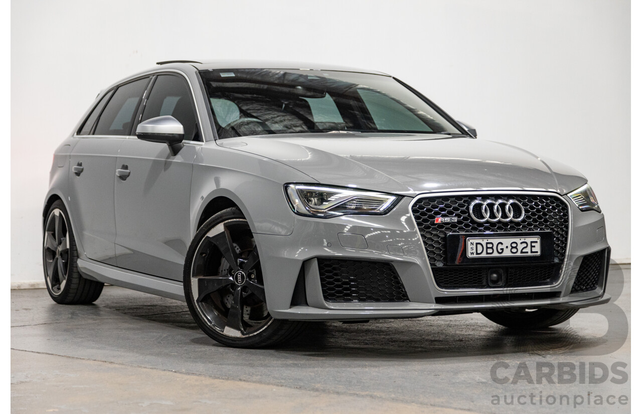 10/2015 Audi RS3 Sportback Quattro 8V 5d Hatchback Nardo Grey 2.5L Turbo