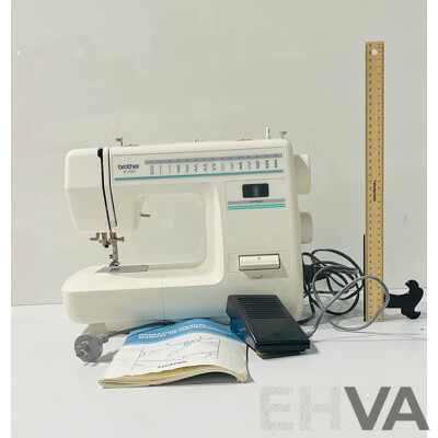 Retro Brothers XL-3022 Sewing Machine with Protective Covering and Original Instruction Manual