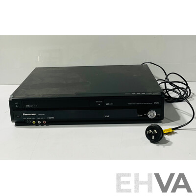 Panasonic DMR-EZ48V VHS DVD Recorder and Panasonic Blu-ray Disc Player with Heavily Damaged Power Cord