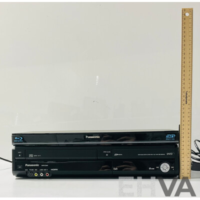 Panasonic DMR-EZ48V VHS DVD Recorder and Panasonic Blu-ray Disc Player with Heavily Damaged Power Cord