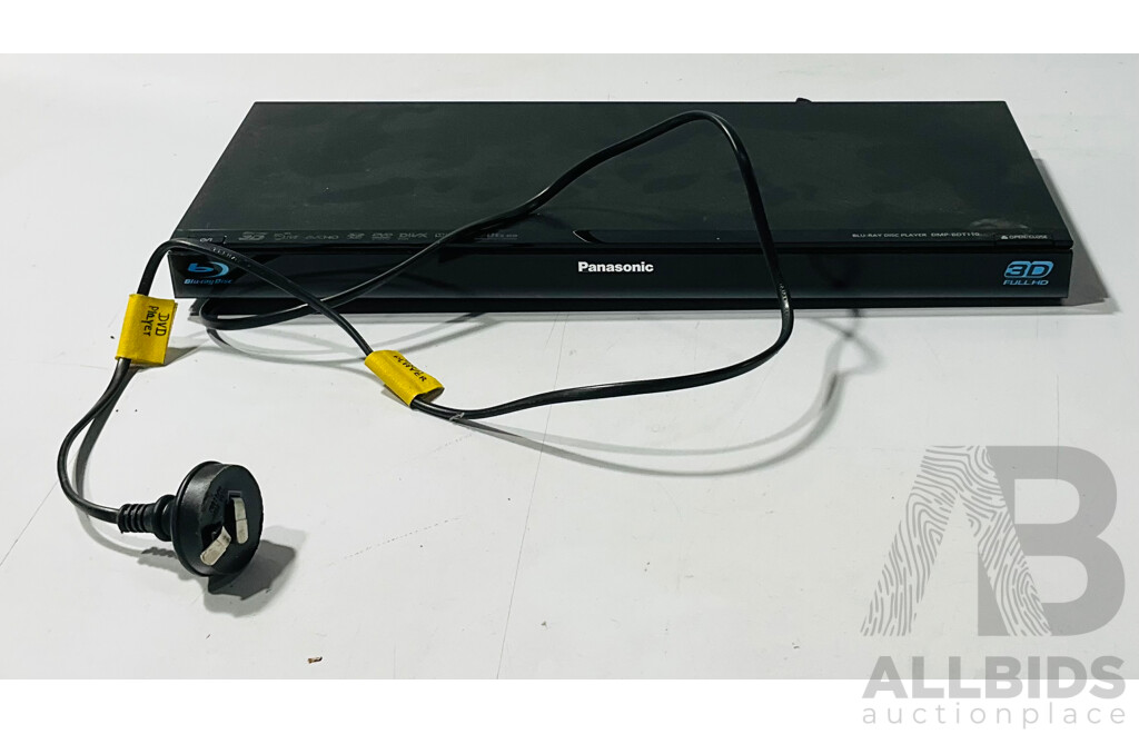 Panasonic DMR-EZ48V VHS DVD Recorder and Panasonic Blu-ray Disc Player with Heavily Damaged Power Cord