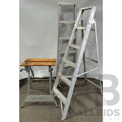 Workbench and 2x Old Fields Ladder