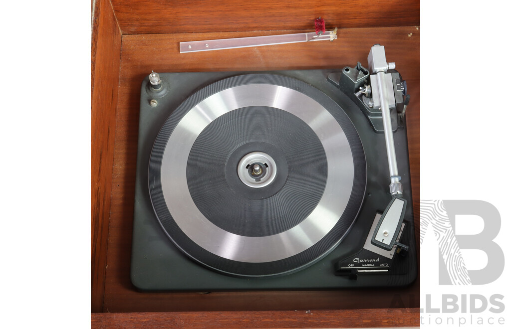 Vintage Lift Top Coffee Table with Gerrard Turn Table and Pioneer Amplifier