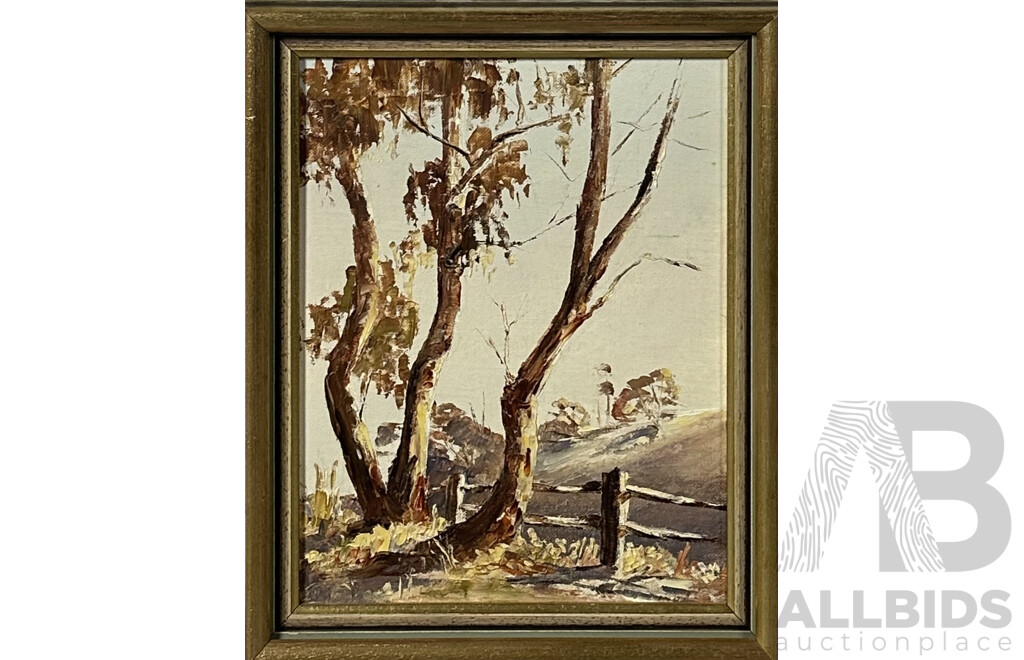 Margaret Hunter and J.F. Deall, (20th Century, Australian School), 'Twilight' and 'Over the Hills', Pair of Vintage Australian Landscapes, 31 x 25 cm (larger frame)