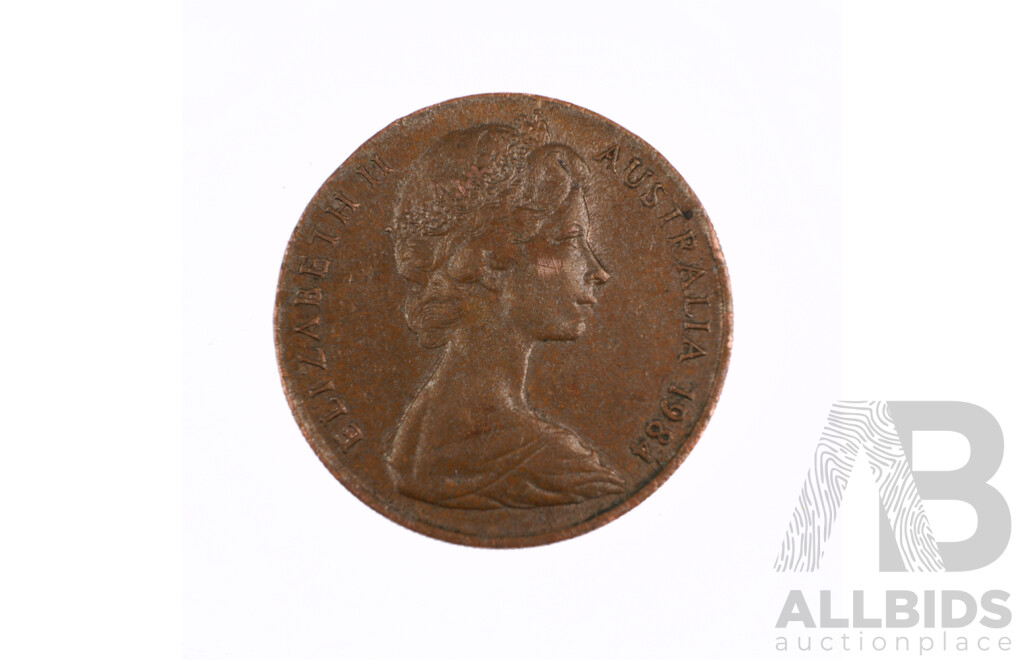 Unique Australian 1985 Copper Ten Cent Coin with Obverse and Reverse Rim Error