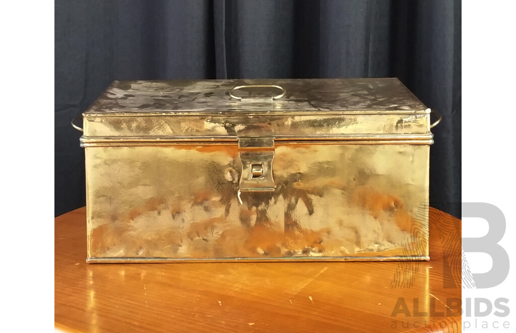 Vintage Brass Large Document Box