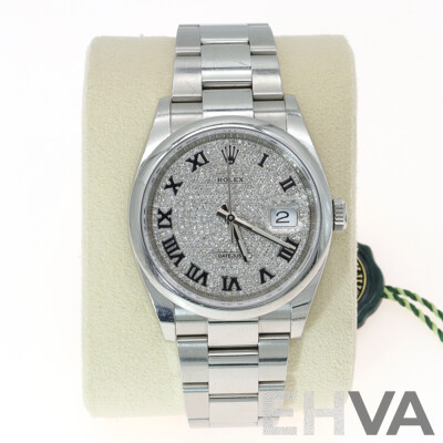Boxed Rolex Datejust 36, Diamond Dial Bezel Watch - MK2184